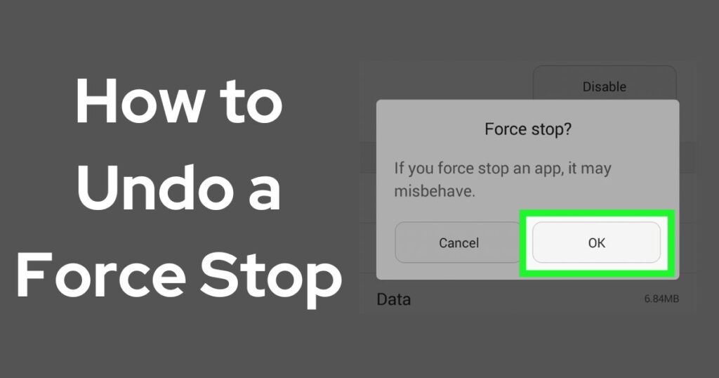 How to undo a force stop