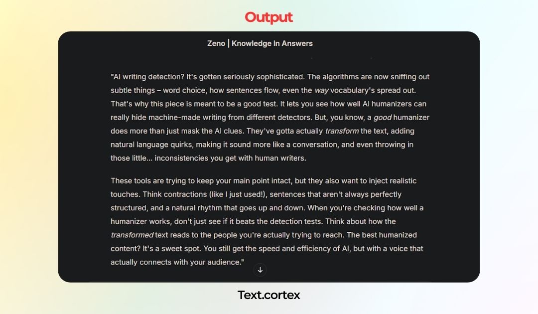 textcortex humanizer AI Tool Output result