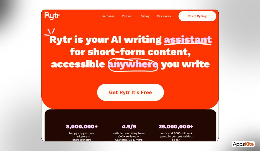 Rytr Landing page