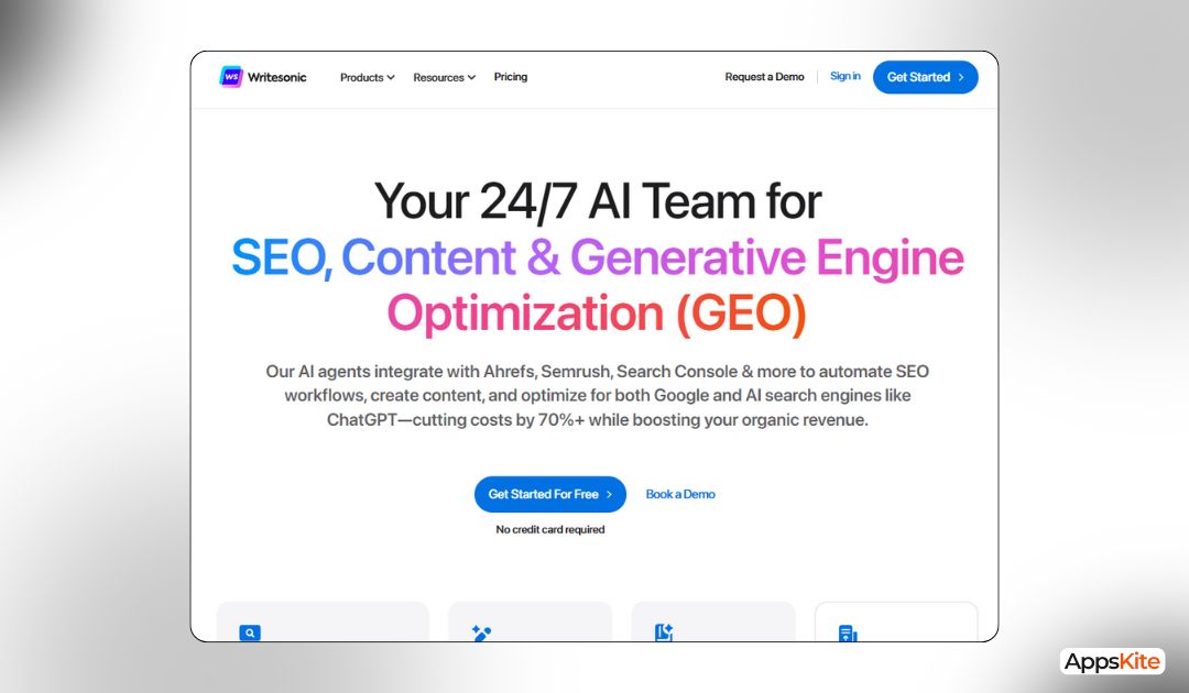Writesonic Landing page